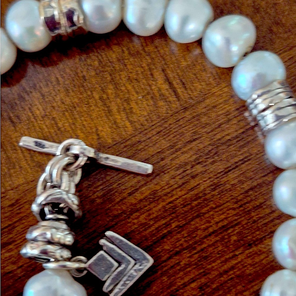 Silpada Vintage Silver with White Pearls Bracelet - Picture 7 of 8